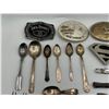 Image 2 : Group of assorted silverware and belt buckles