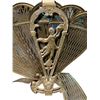 Image 2 : Antique brass peacock fireplace cover - approx. 33in tall