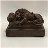 Image 2 : Set of 2 antique bronze lion bookends