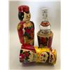Image 2 : Group of 2 Handcrafted Russian Dolls w/ Vodka bottles