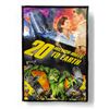 Image 1 : Framed "20 Miles to Earth" poster - approx. 28in x 41 1/2in