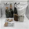 Image 1 : "Murder & Mysteries" - Group of Screen Used Accessories, includes empty Champagne Bottles/Flasks/cor