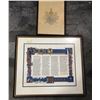 Image 1 : Framed Medieval Manuscript Ornamental Limited Edition #105/1000 (approx. 33in x 29 1/2in) wall hangi