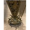 Image 2 : Antique brass peacock fireplace cover - approx. 33in tall