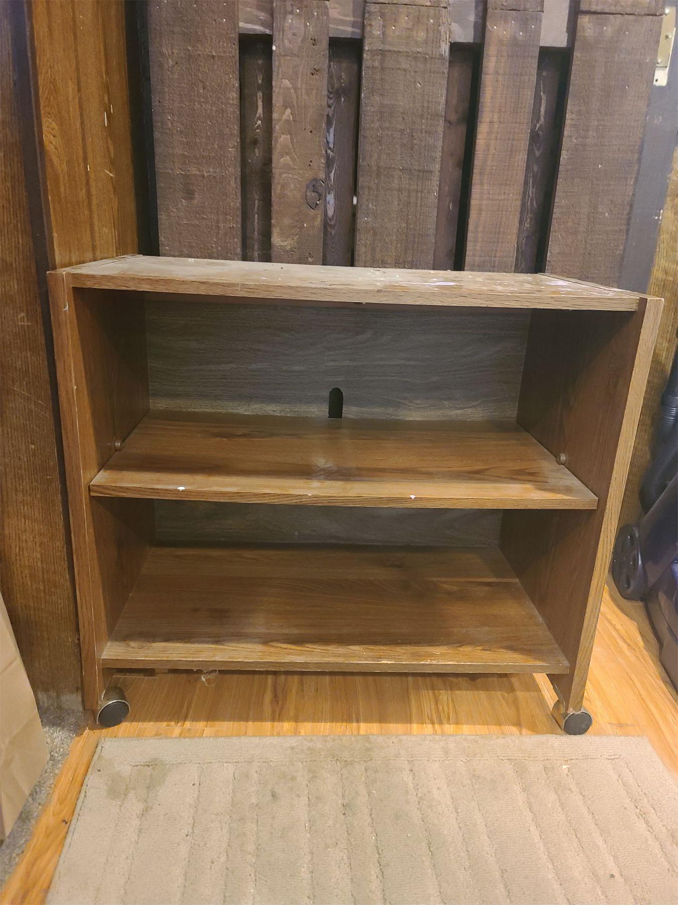 Rolling TV Stand With Shelves Underneath Bosley Auctioneers