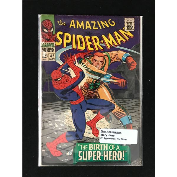 MARVEL COMICS NO.42 THE AMAZING SPIDERMAN (1ST APP MARY JANE)