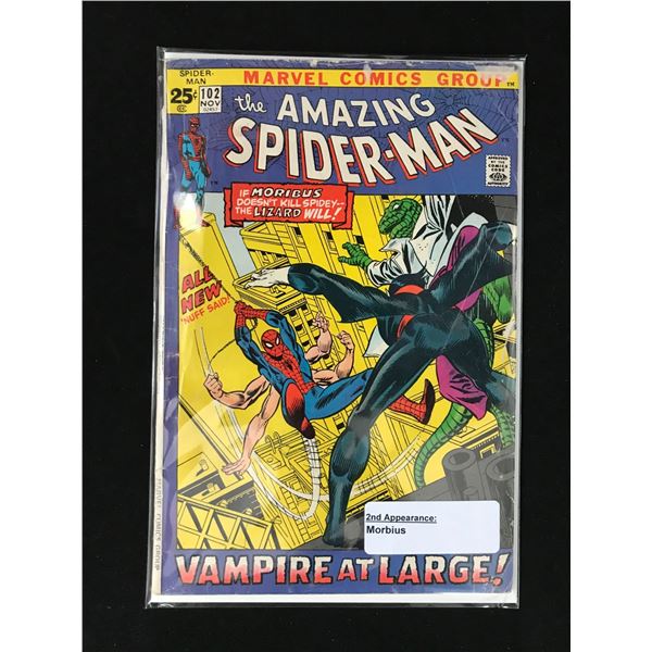 MARVEL COMICS NO.102 THE AMAZING SPIDERMAN (2ND APP MORBIUS)