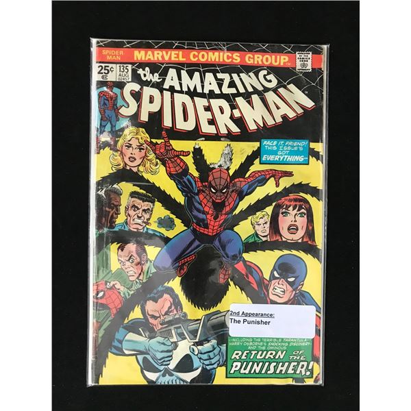 MARVEL COMICS NO.135 THE AMAZING SPIDERMAN (2ND APP THE PUNISHER)