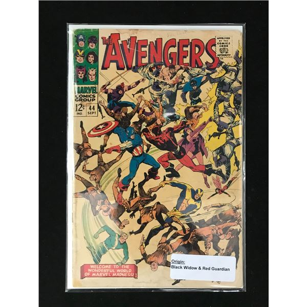 MARVEL COMICS NO.44 THE AVENGERS (ORIGIN BLACK WIDOW AND RED GUARDIAN)