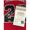 Image 2 : MICHAEL JORDAN SIGNED MITCHELL AND NESS BASKETBALL JERSEY WITH FINALS PATCH (UPPER DECK COA)