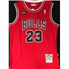 Image 3 : MICHAEL JORDAN SIGNED MITCHELL AND NESS BASKETBALL JERSEY WITH FINALS PATCH (UPPER DECK COA)