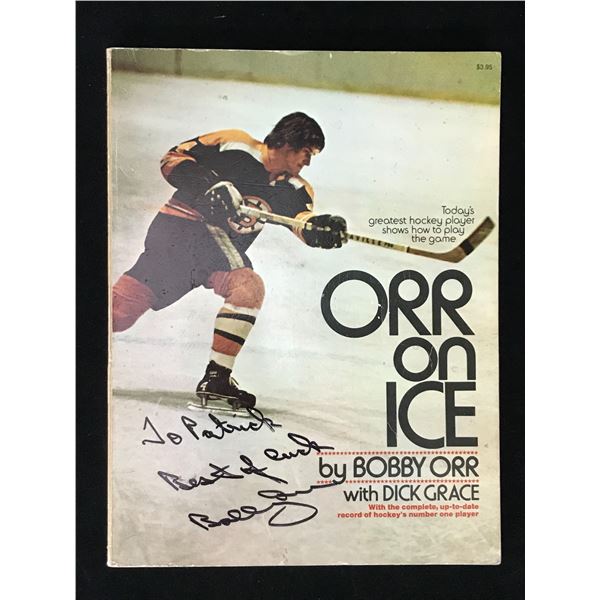 BOBBY ORR SIGNED ORR ON ICE MAGAZINE (BECKETT COA)