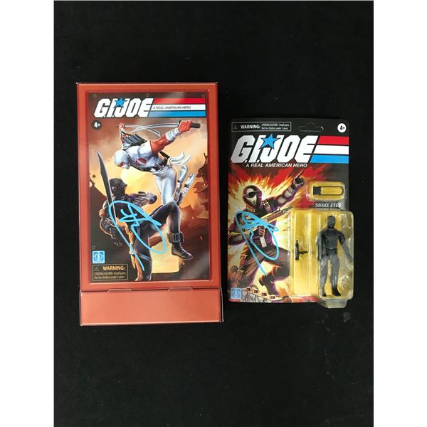 LOT OF 2 RAY P?RK SIGNED G.I. JOE SNAKE EYES FIGURES