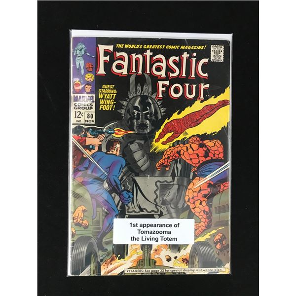 MARVEL COMICS NO.80 FANTASTIC FOUR (1ST APP TOMAZOOMA THE LIVING TOTEM )