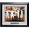 Image 1 : NY BASEBALL LEGENDS (MANTLE, MAYS, SNIDER, DIMAGGIO) SIGNED DISPLAY (PSA COA)