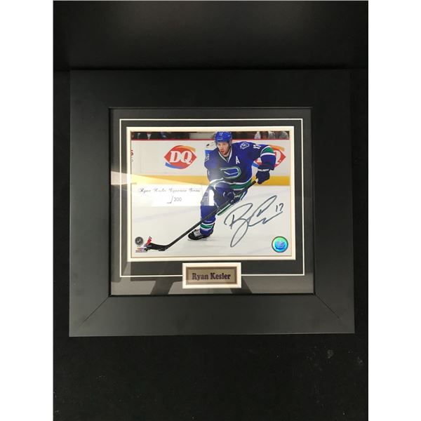 RYAN KESLER SIGNED AND FRAMED 11 X 14 (AJ SPORTS COA)