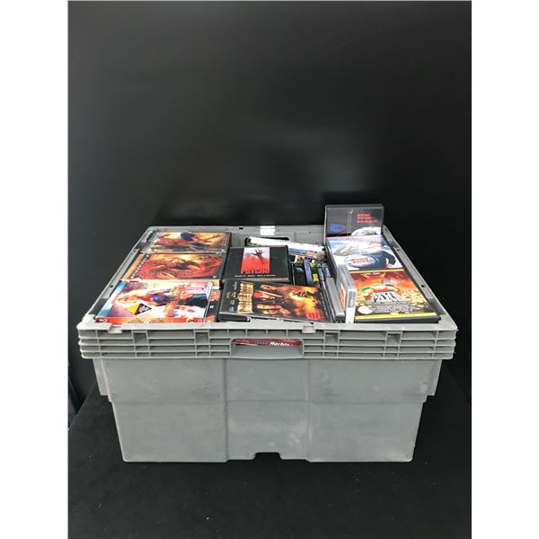 LARGE BIN OF DVDS (POPULAR TITLES)