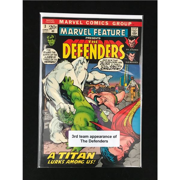 MARVEL COMICS NO.3 THE DEFENDERS (3RD TEAM APP OF THE DEFENDERS)