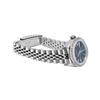 Image 4 : Rolex Ladies Stainless Steel Quickset Black Index Diamond Bezel Date Watch With