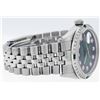 Image 3 : Rolex 36MM Stainless Steel Green Vignette Diamond And Emerald Datejust Wristwatc