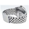 Image 4 : Rolex 36MM Stainless Steel Green Vignette Diamond And Emerald Datejust Wristwatc