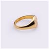 Image 3 : Vintage 18K Yellow Gold Ring with Engraved Fleur de Lis
