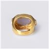 Image 4 : 18K Yellow Gold Jadeite & Sapphire Ring
