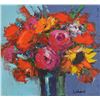 Image 1 : LISTOPAD ** BOUQUET WITH SUNFLOWER ** ORIGINAL ACRYLIC