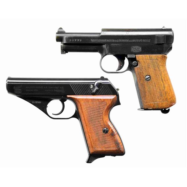 LOT OF TWO MAUSER SEMI AUTO PISTOLS.