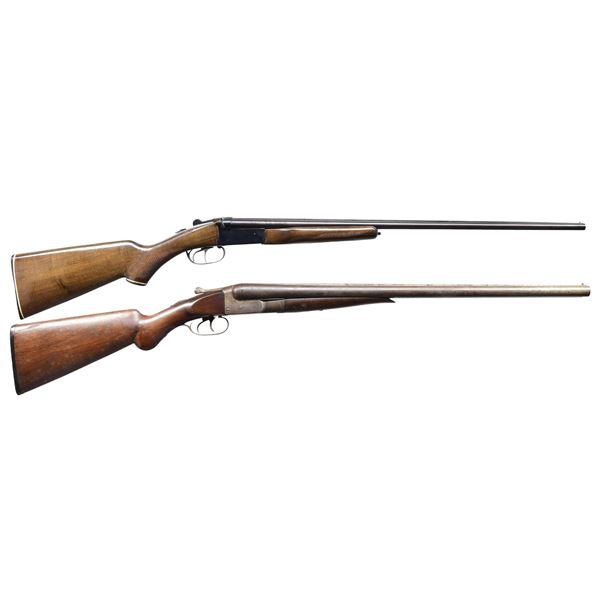 2 BOXLOCK SXS SHOTGUNS.