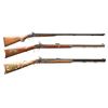 Image 1 : 3 ANTIQUE LONG ARMS: SXS COMBO & 2 HAWKEN RIFLES.