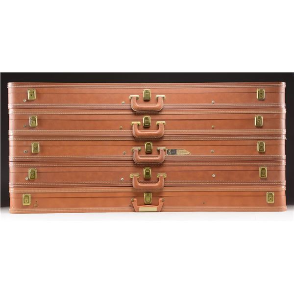 GROUP OF FIVE BROWNING RIFLE CASES.
