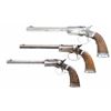 Image 1 : LOT OF THREE STEVENS NO.35 OFFHAND TIP UP PISTOLS.