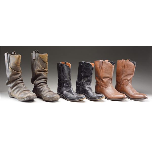THREE PAIRS BOOTS.