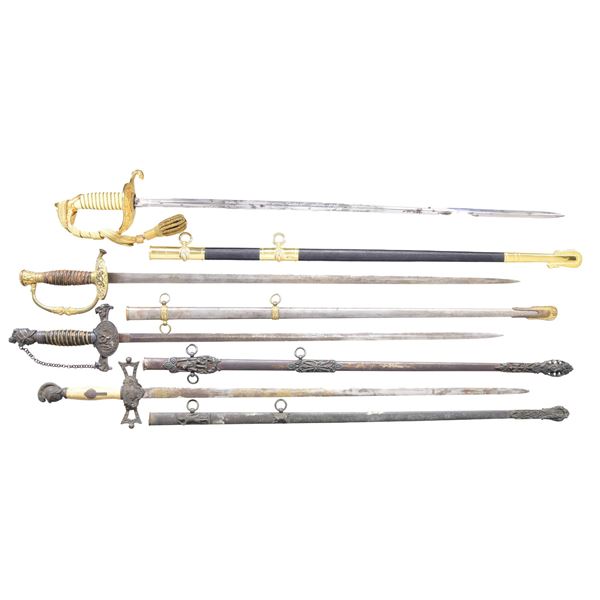 4 MILITARY & FRATERNAL SWORDS.