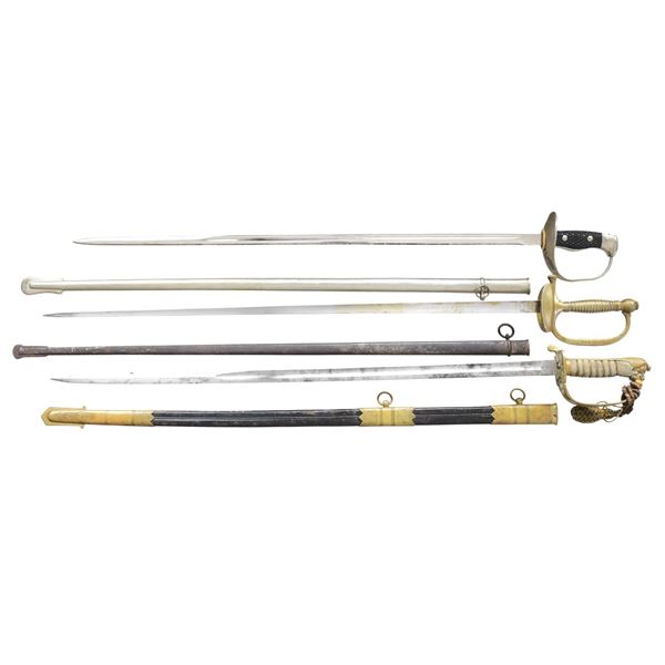 3 EUROPEAN MILITARY SWORDS.