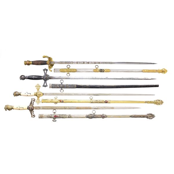 4 AMERICAN FRATERNAL SWORDS.