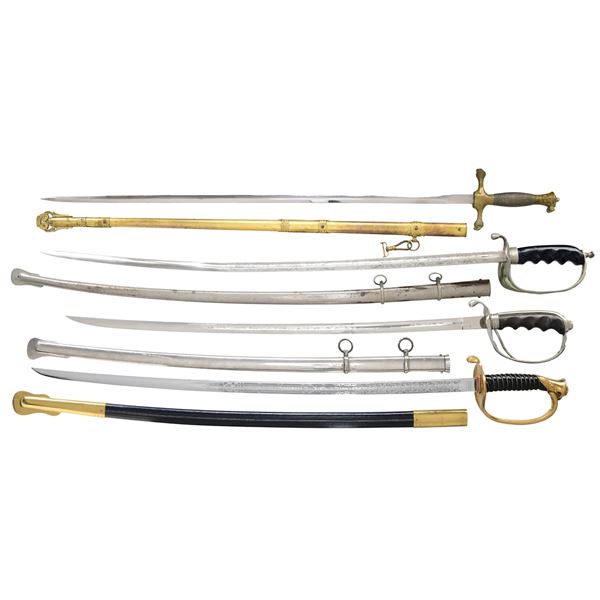 4 US MILITARY SWORDS.