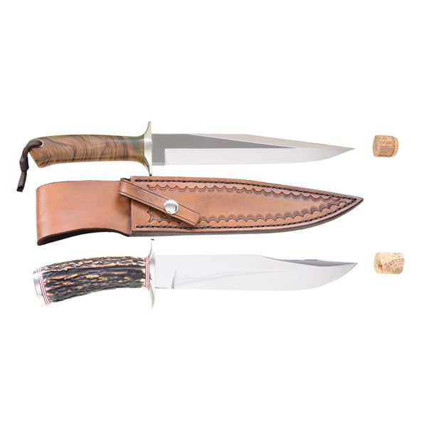 2 AS NEW CISCO KNIVES & CASES.