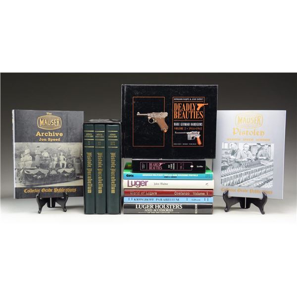 12 LUGER FIREARMS REFERENCE BOOKS.