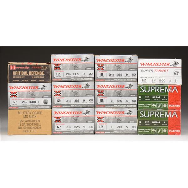 11 BOXES OF 12 GA. AMMO.