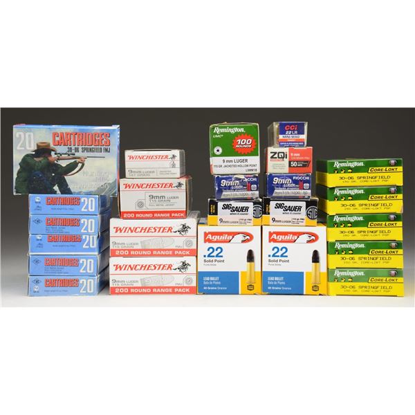 GROUPING OF RIFLE & PISTOL AMMO.