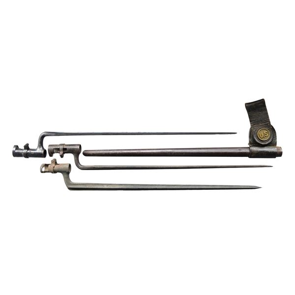 3 POST-CIVIL WAR BAYONETS.