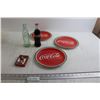 Image 1 : (3) Coca-Cola Plates - Crack, (2) Coca-Cola Bottles - (1) Sealed, Playing Cards