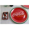Image 2 : (3) Coca-Cola Plates - Crack, (2) Coca-Cola Bottles - (1) Sealed, Playing Cards