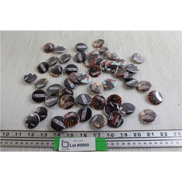 Assorted Godzilla Pins