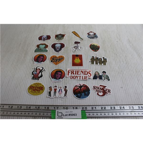 (20) Assorted Stickers - IT, Stranger Things