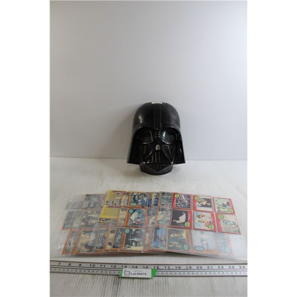 Assorted Star Wars Trading Cards, Darth Vader Mask