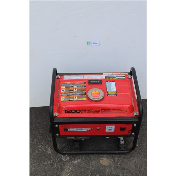 **Champion CPE 1200 Starting Watt Generator - Untested, As Is