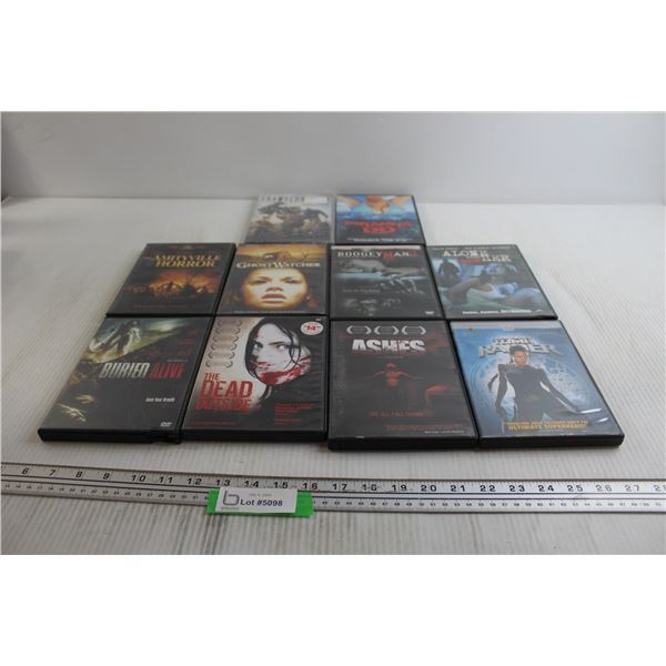 (10) DVDs - Tomb Raider, Ashes, All As Is